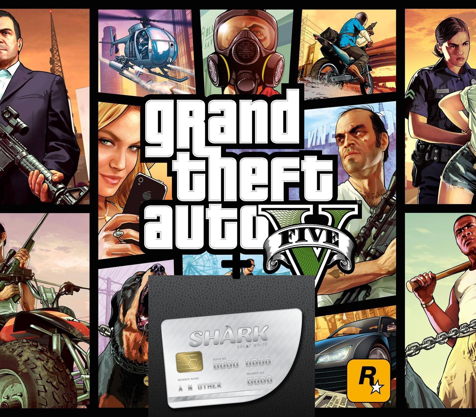Grand Theft Auto V + Great White Shark Cash Card 