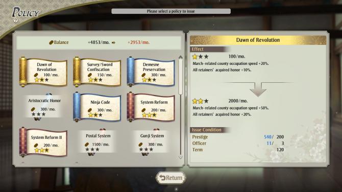 NOBUNAGA'S AMBITION: Awakening 